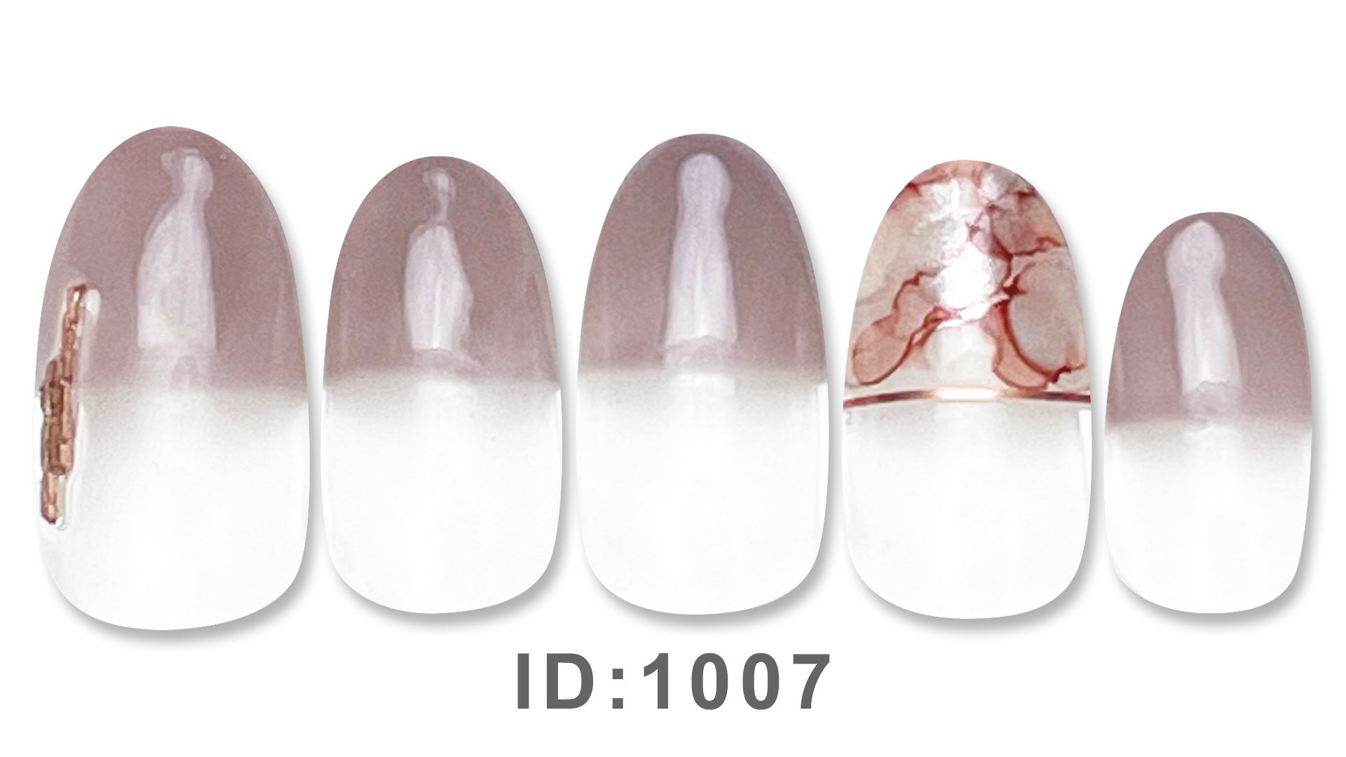 人気のインクを使ったぱっつんフレンチネイル