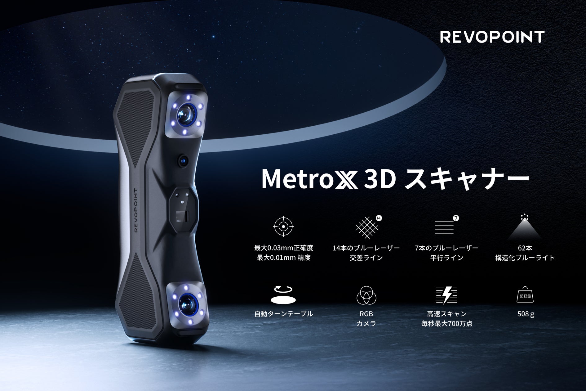MetroX 3Dスキャナー | レーザースキャンの新時代へ! | Revopoint MetroX 3Dスキャナー | レーザースキャンの新時代へ! | Revopoint