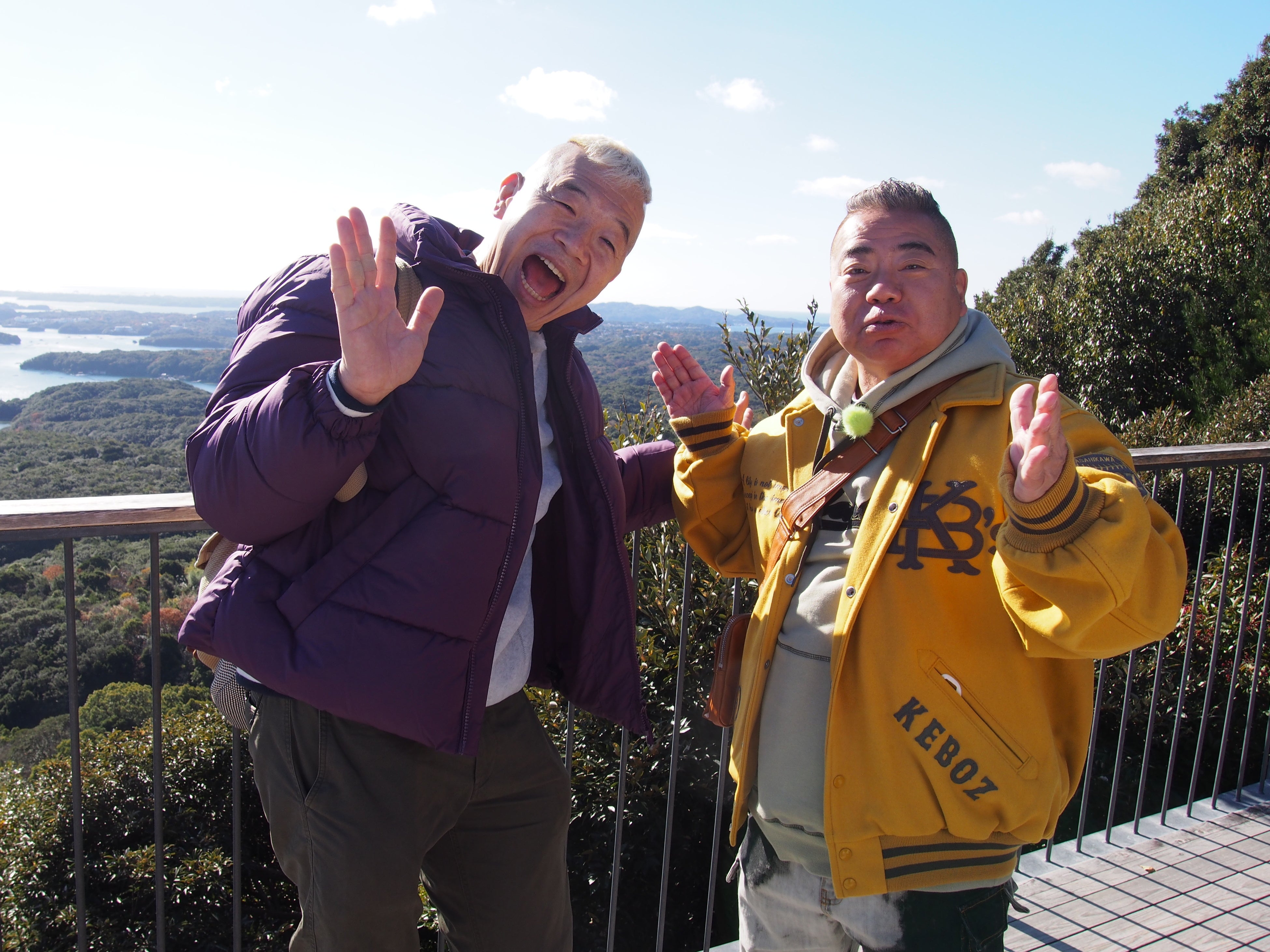 【写真左から】　伊勢志摩鳥羽を旅するウド鈴木と出川哲朗