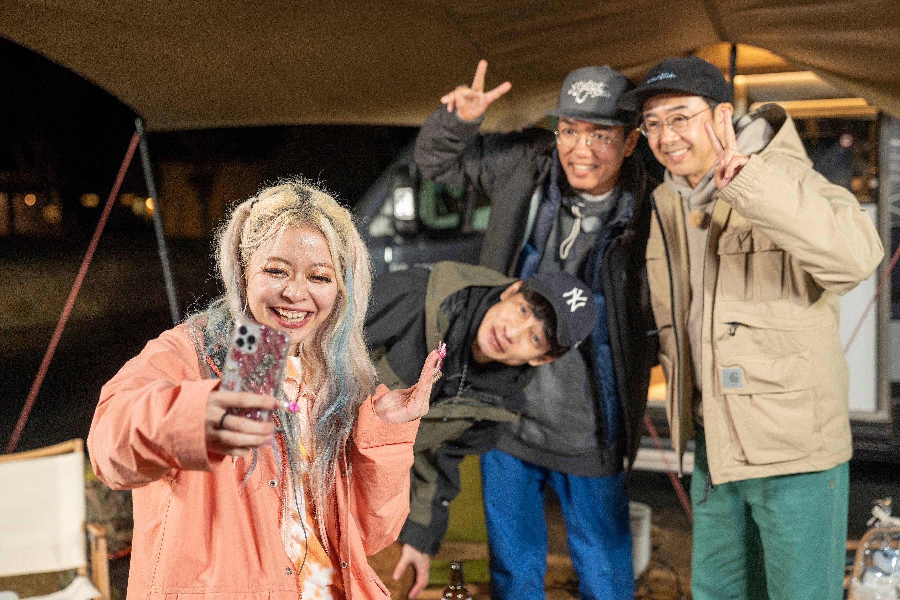 キャンプの最後に記念撮影