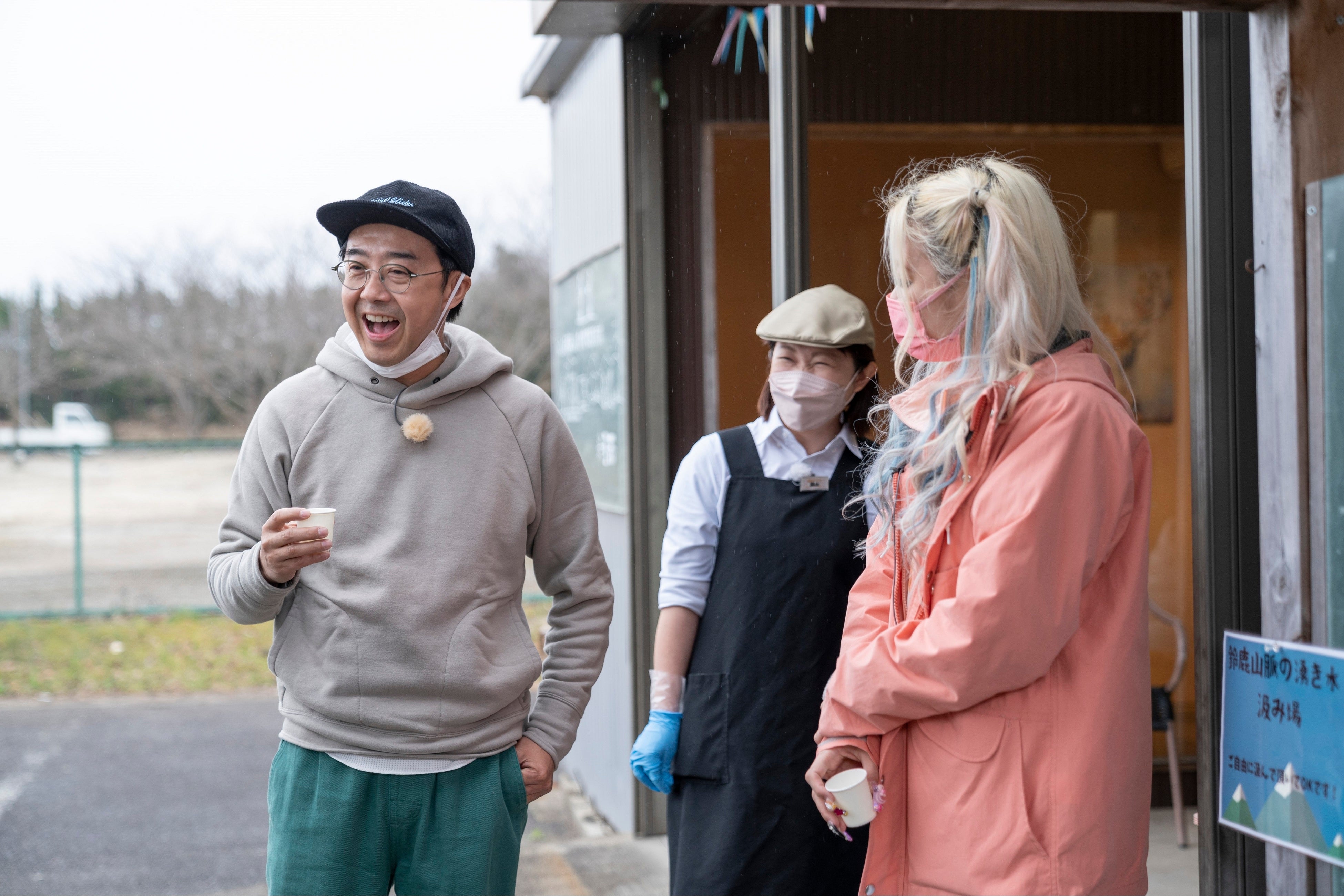 名水百選のおいしい水を試飲