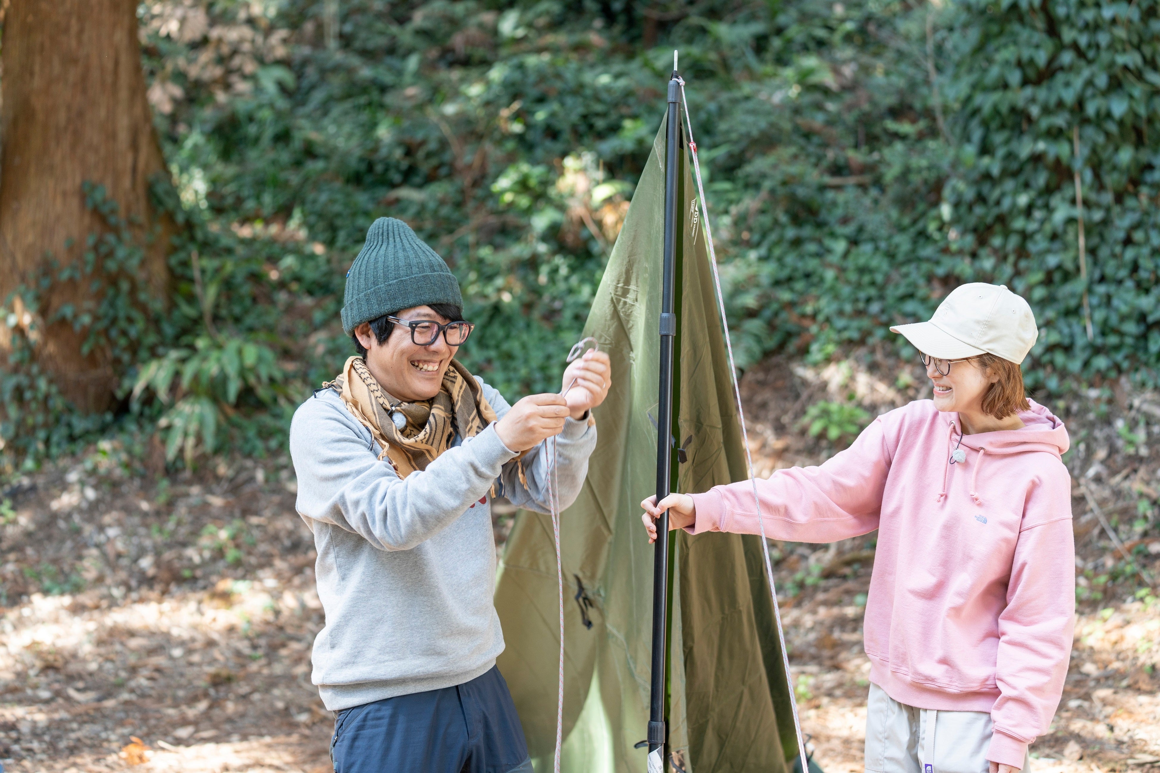 タープ張りに挑戦