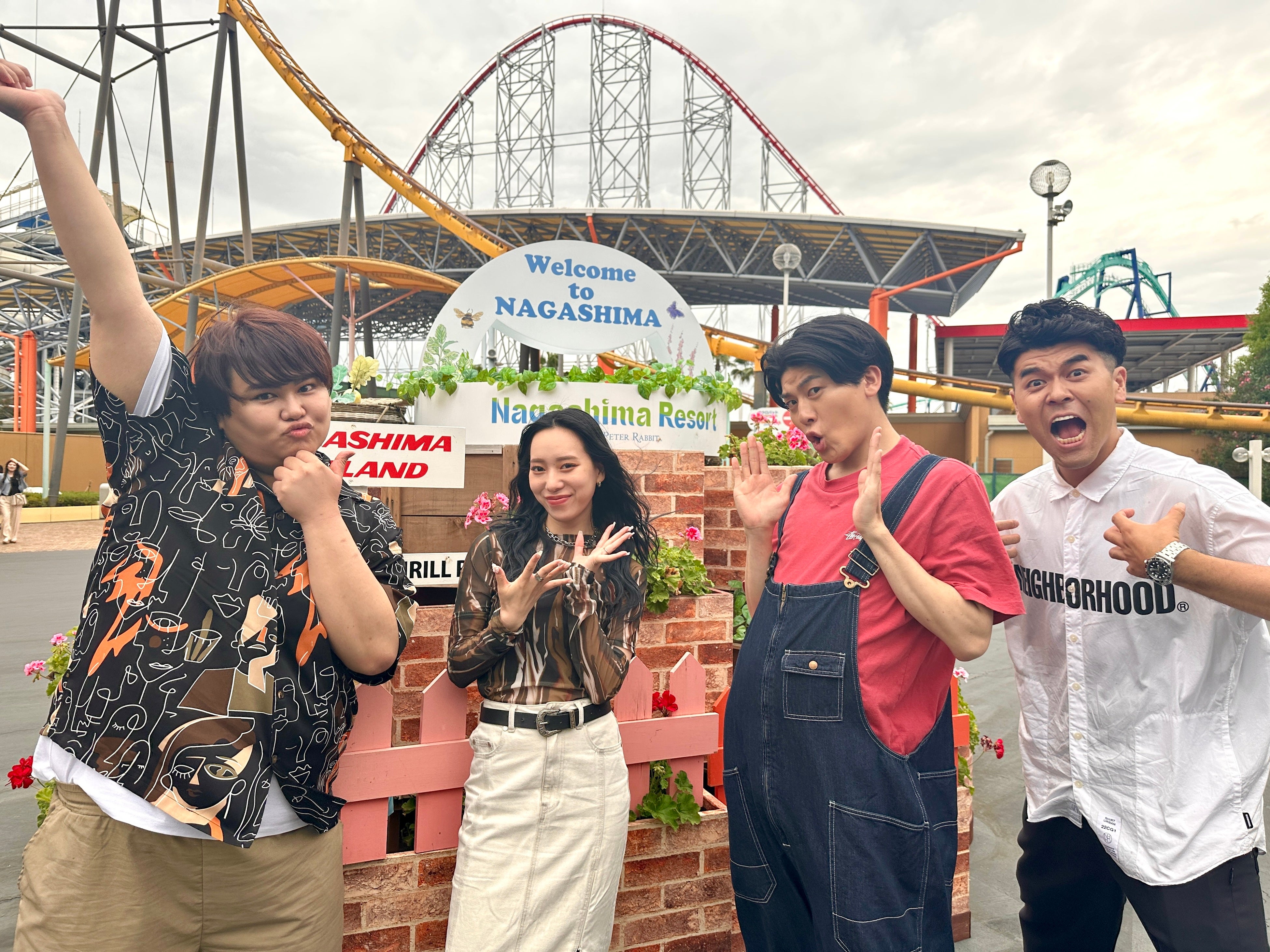 ナガシマスパーランドを楽しんだ「パパラピーズ」と「土佐兄弟」