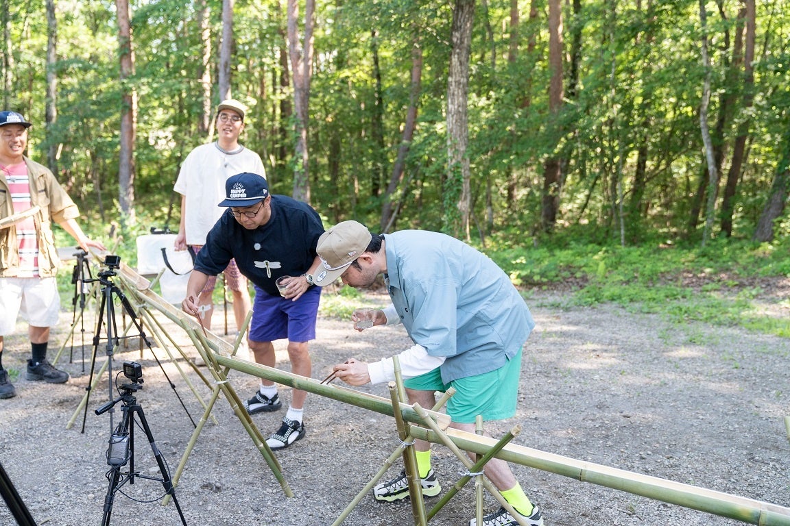 頑張った後の流しそうめんは格別！