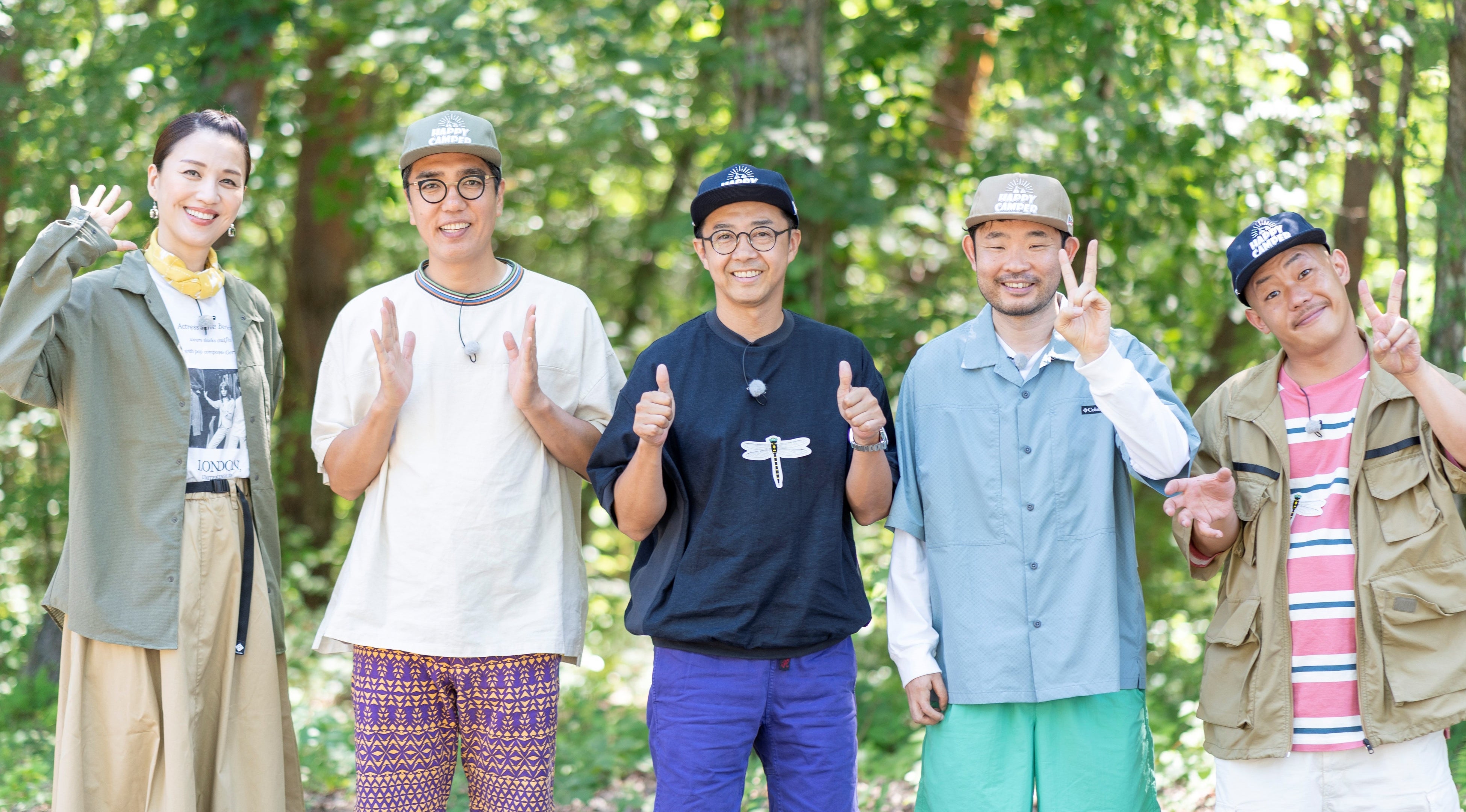 【左から、遼河はるひ、小木博明、矢作兼、今野浩喜、酒井貴士（ザ・マミィ）】