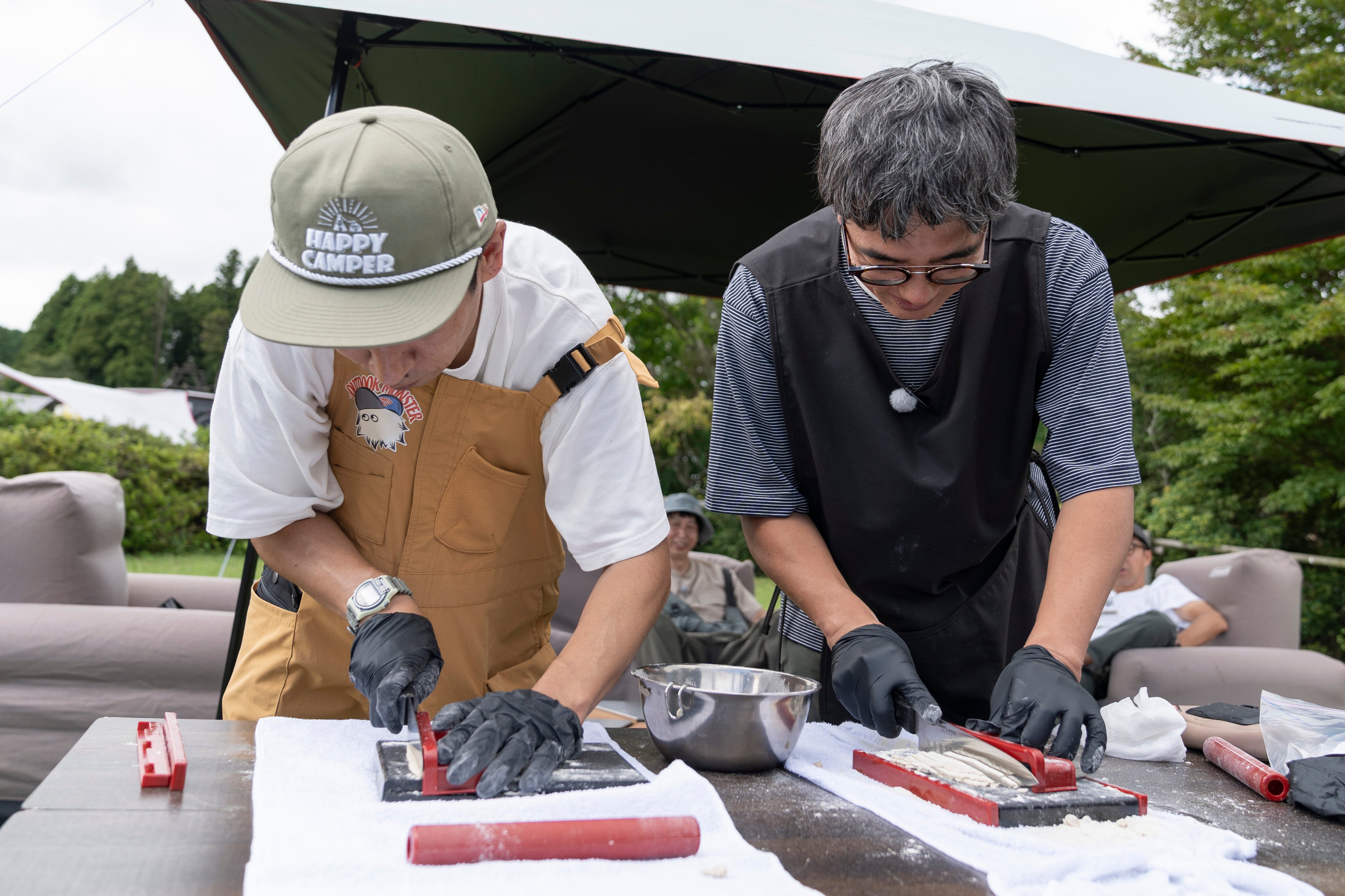 キャンプ場で手打ちそば！？