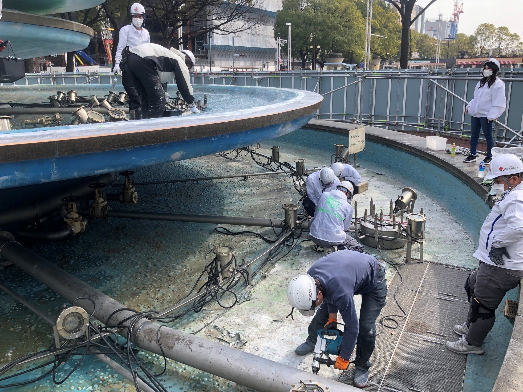 修繕工事の様子