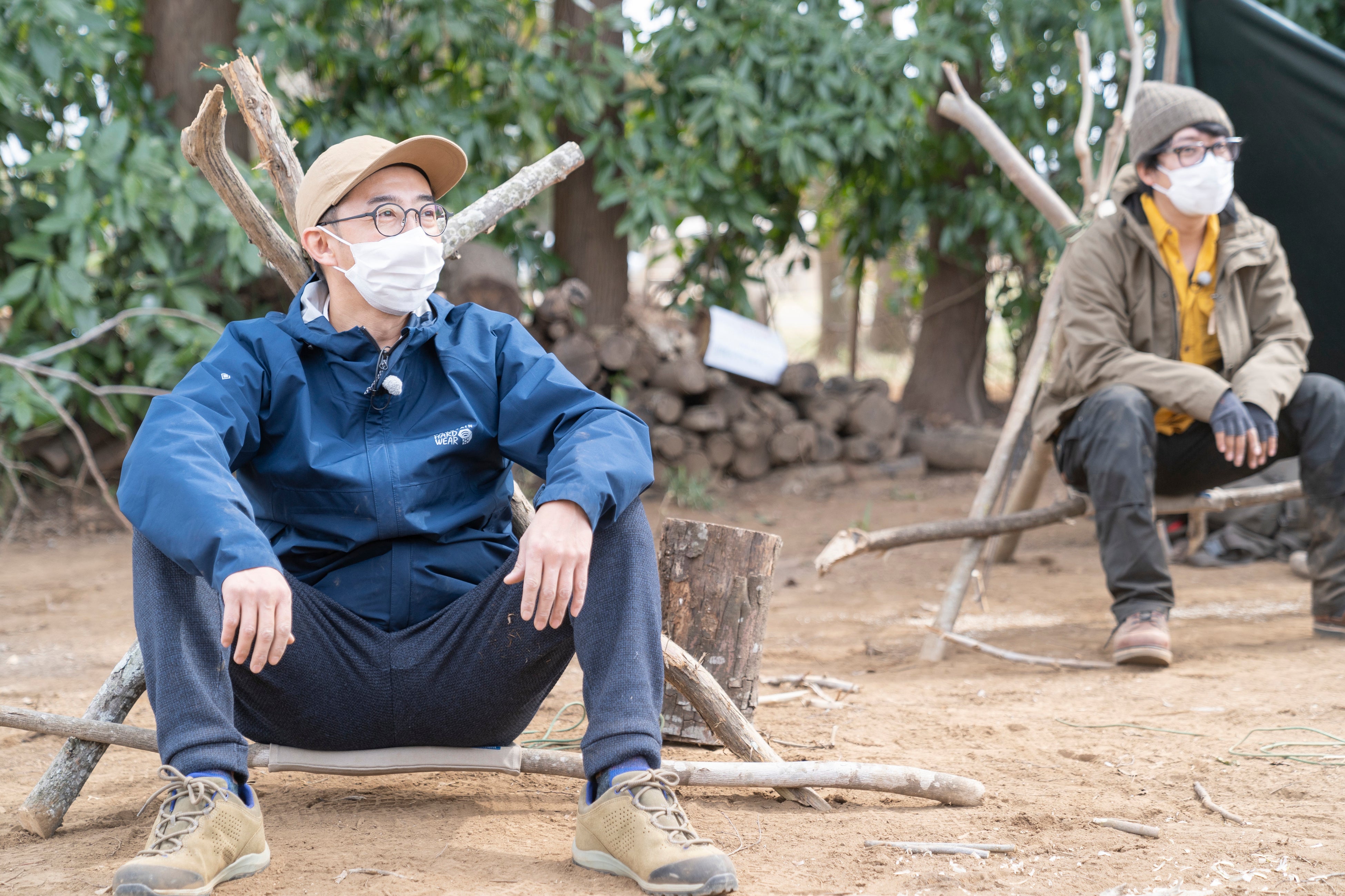 一足先にイスが完成した矢作