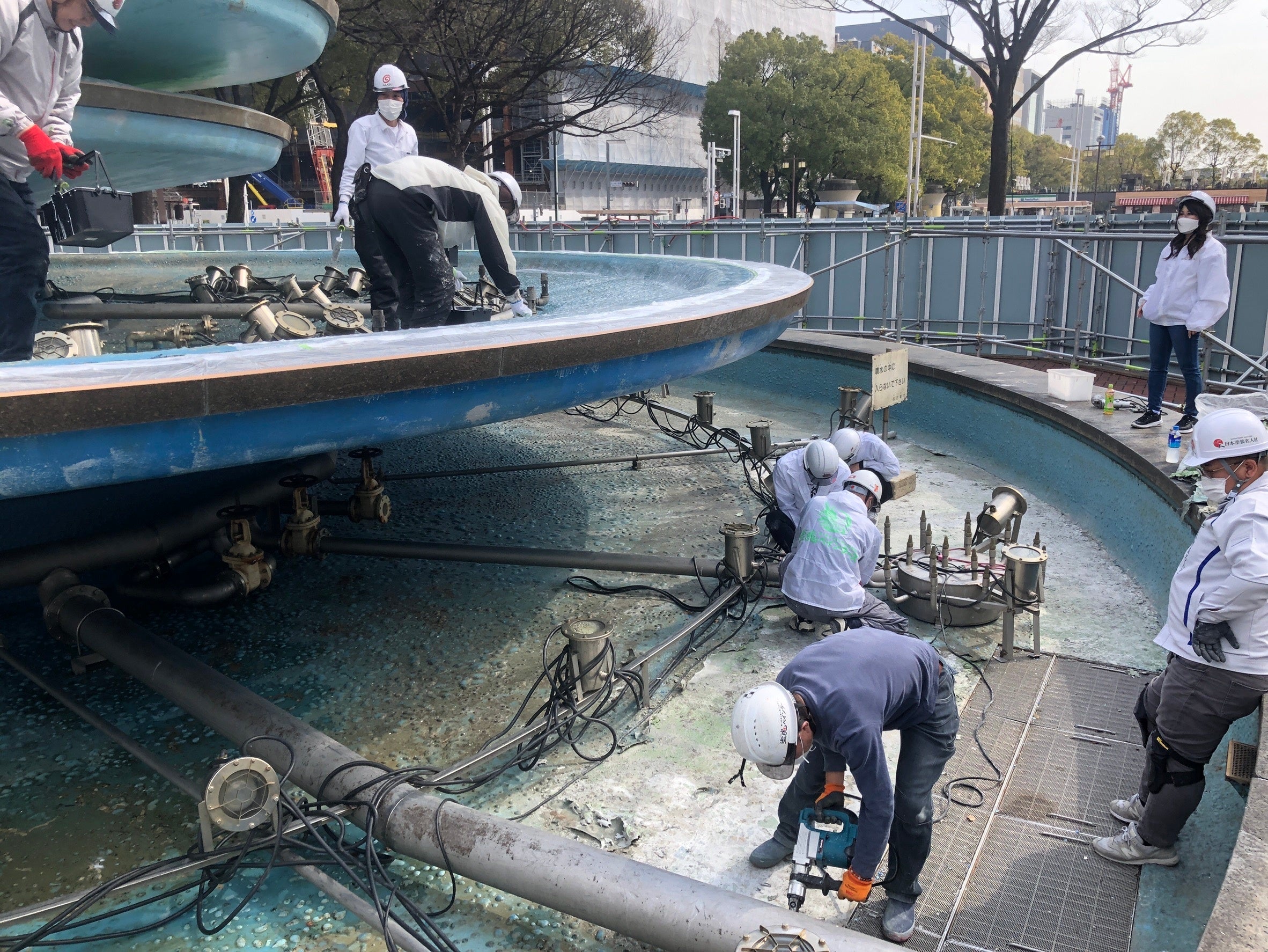 修繕工事の様子