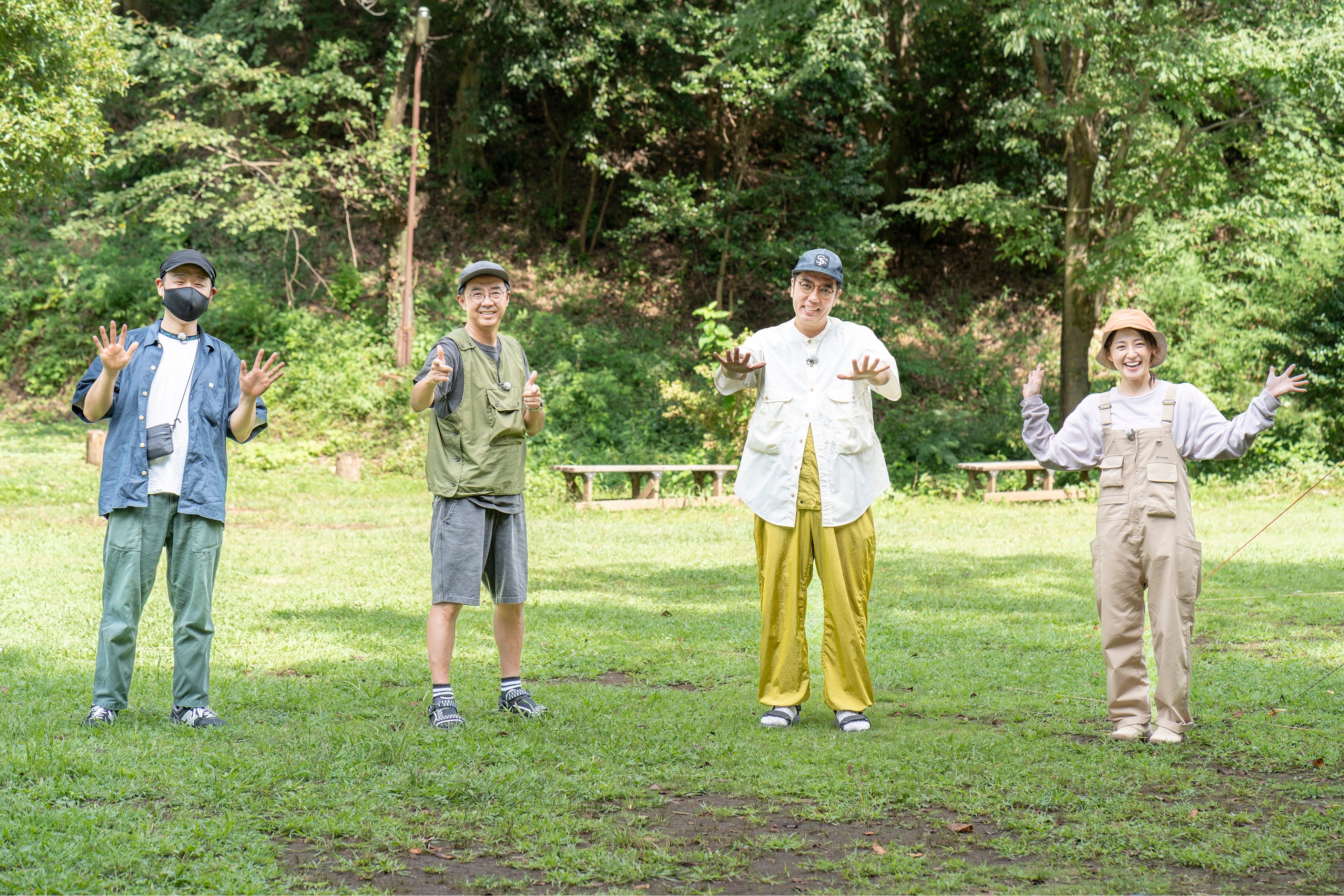 左から、FUKU、矢作兼、小木博明、久野静香