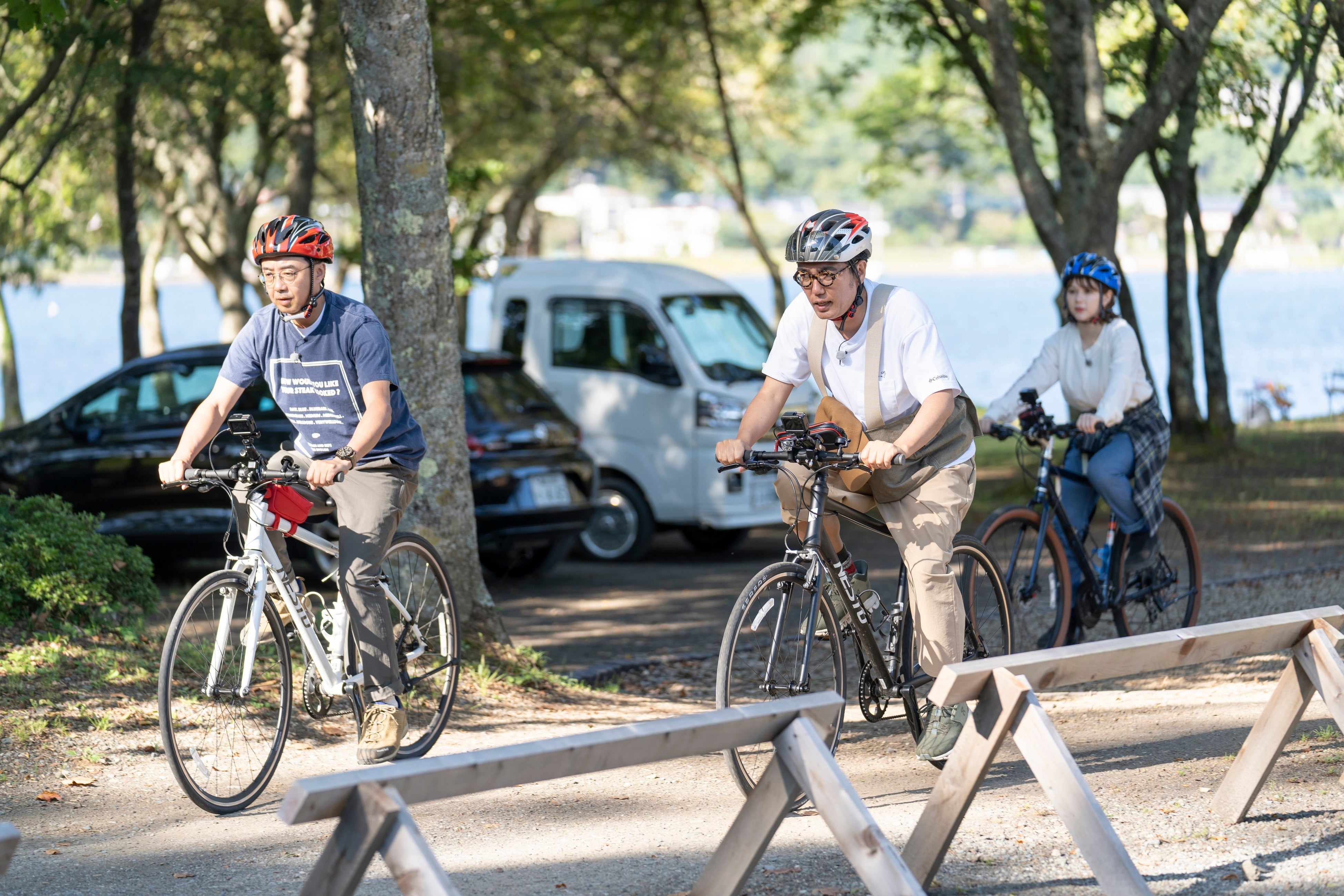 山中湖サイクリングへ出発