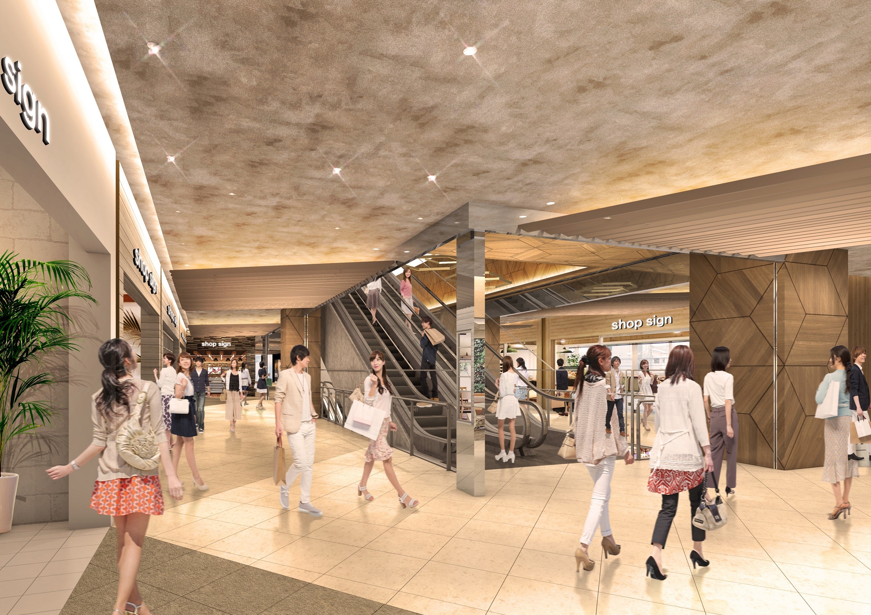 2階商業フロアイメージ　※ 提供：三井不動産株式会社