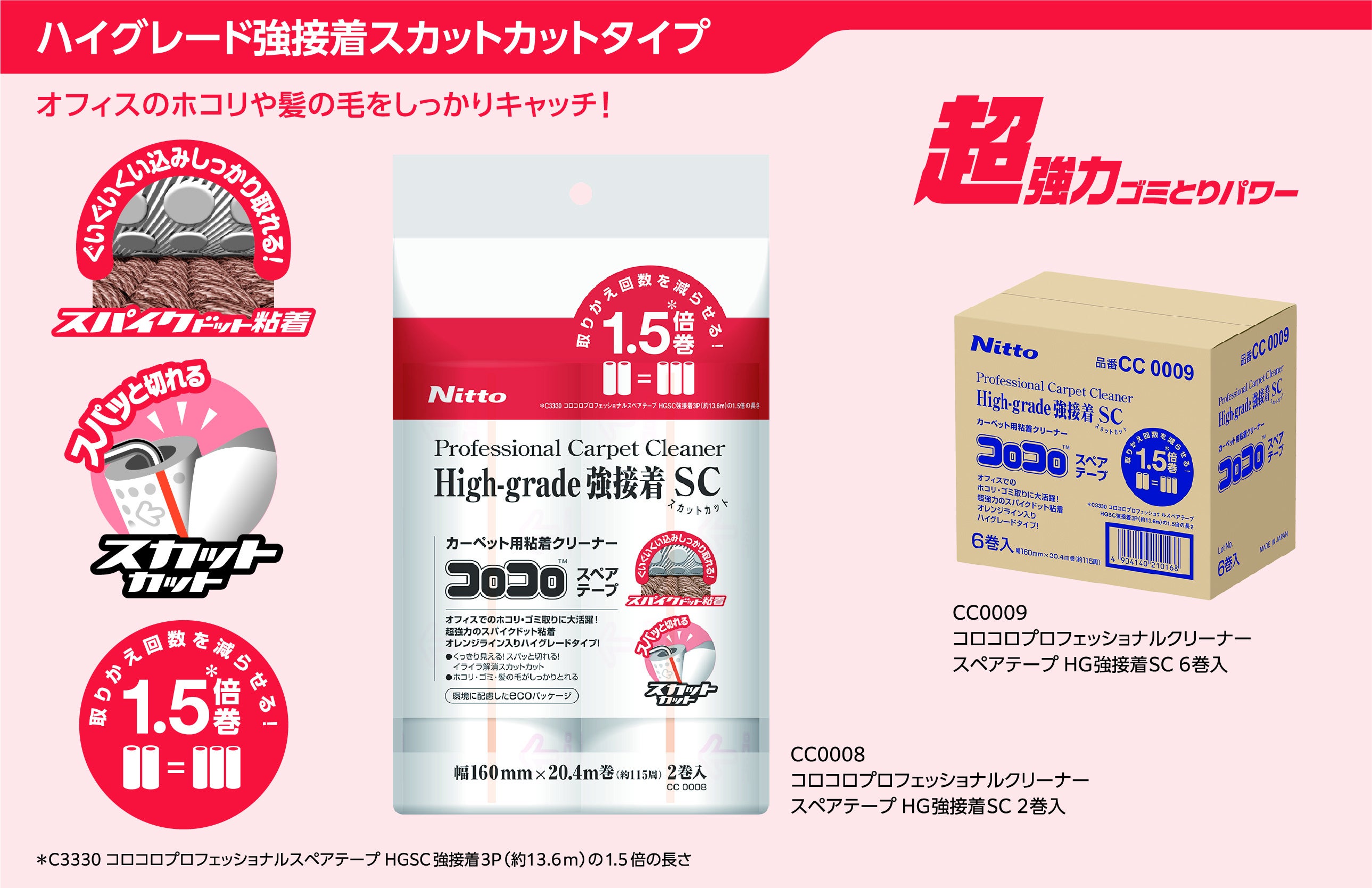 コロコロ プロフェッショナルクリーナー ハイグレード強接着スカットカット