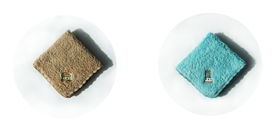 オリジナルタオルハンカチ （左：トースター　右：ブルーフレーム）