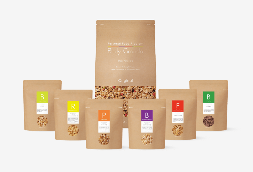 ＜Body Granola＞※実際に届くのはプレバイオティクストッピング3種（写真は全6種）