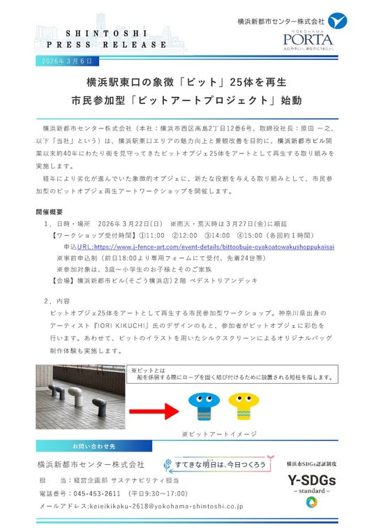 横浜駅東口の象徴「ビット」25体を再生市民参加型「ビットアートプロジェクト」始動 横浜駅東口の象徴「ビット」25体を再生市民参加型「ビットアートプロジェクト」始動