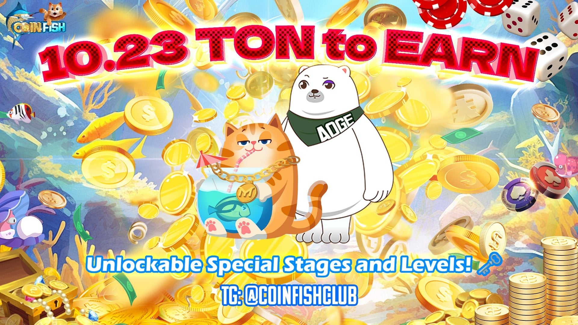 TON基盤のP2Eゲーム『CoinFish』正式リリース!釣りと経営シミュで報酬ゲット! TON基盤のP2Eゲーム『CoinFish』正式リリース!釣りと経営シミュで報酬ゲット!