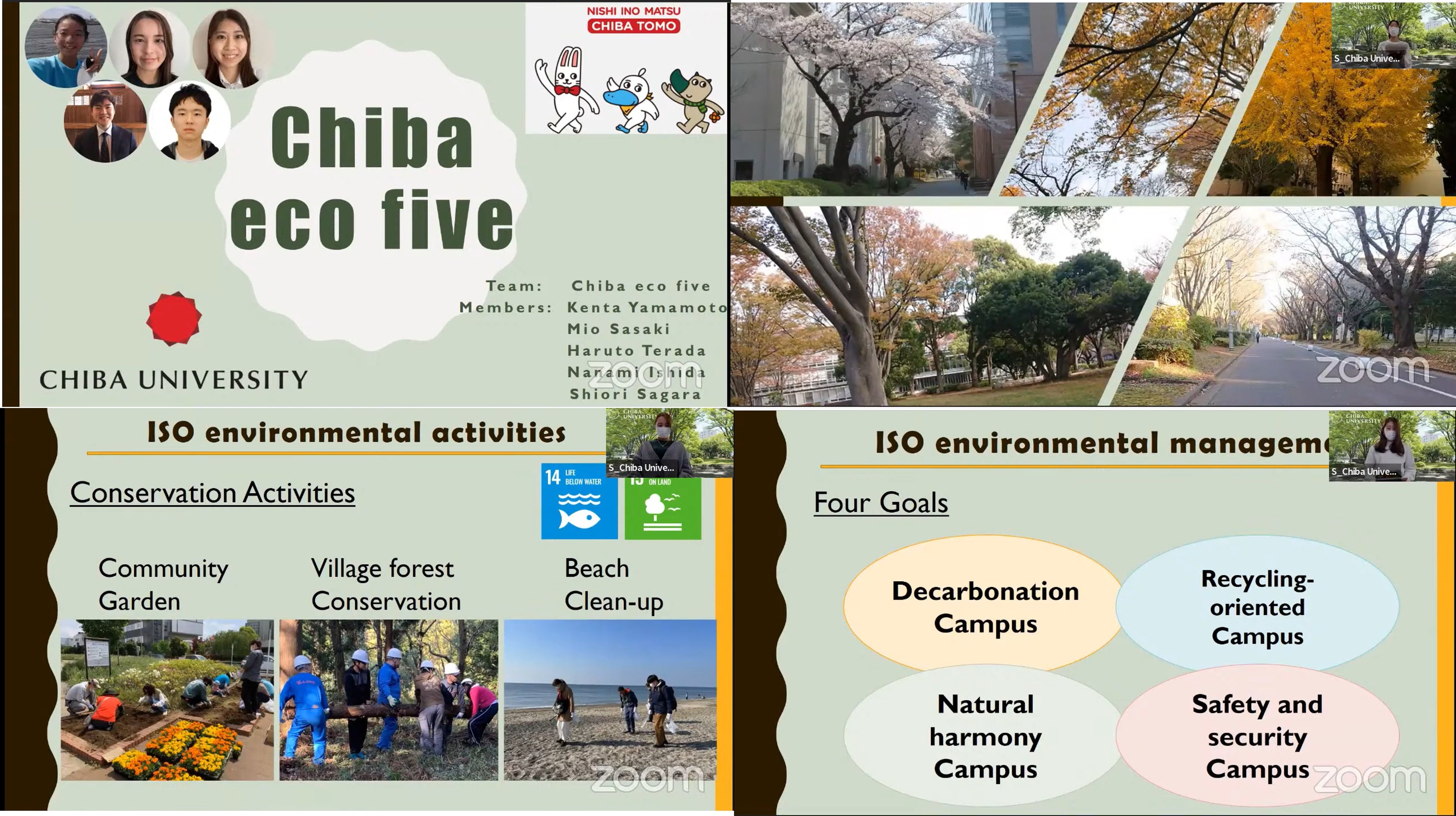 Chiba Eco Fiveの発表（一部）