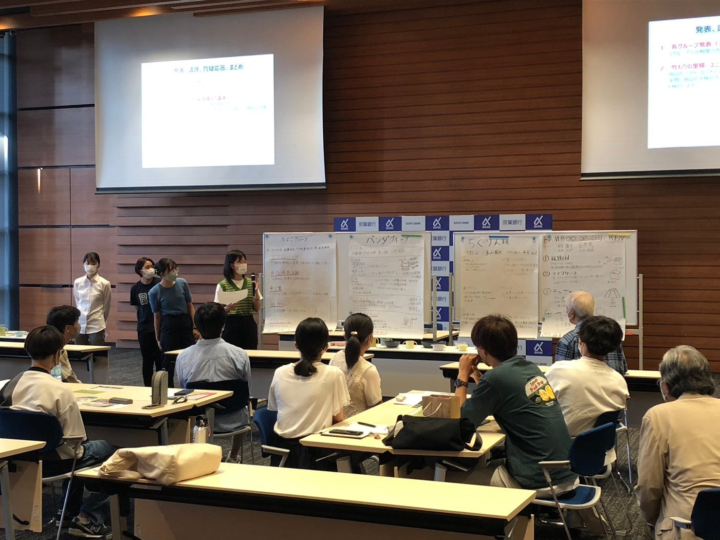 グループワークの結果を発表する様子