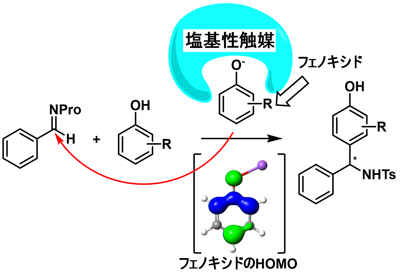 図3．フェノールのHOMO活性化コンセプト