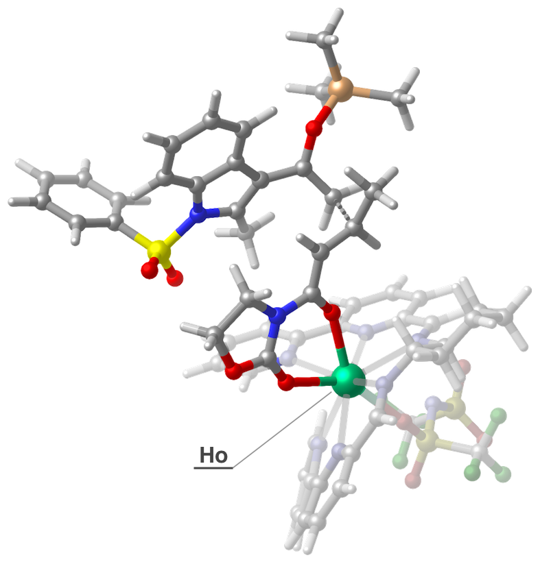 図3 2つの原料が結合する瞬間を捉えた3次元モデル