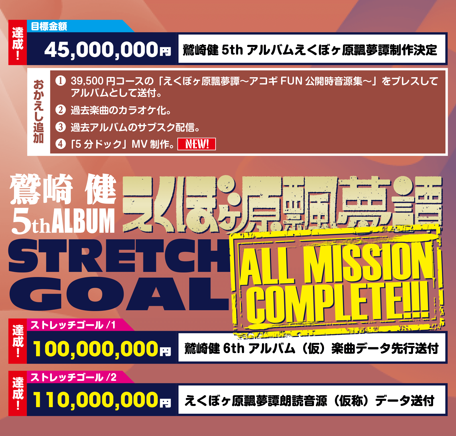 鷲崎健」生誕50周年記念5thアルバム「えくぼヶ原飄夢譚