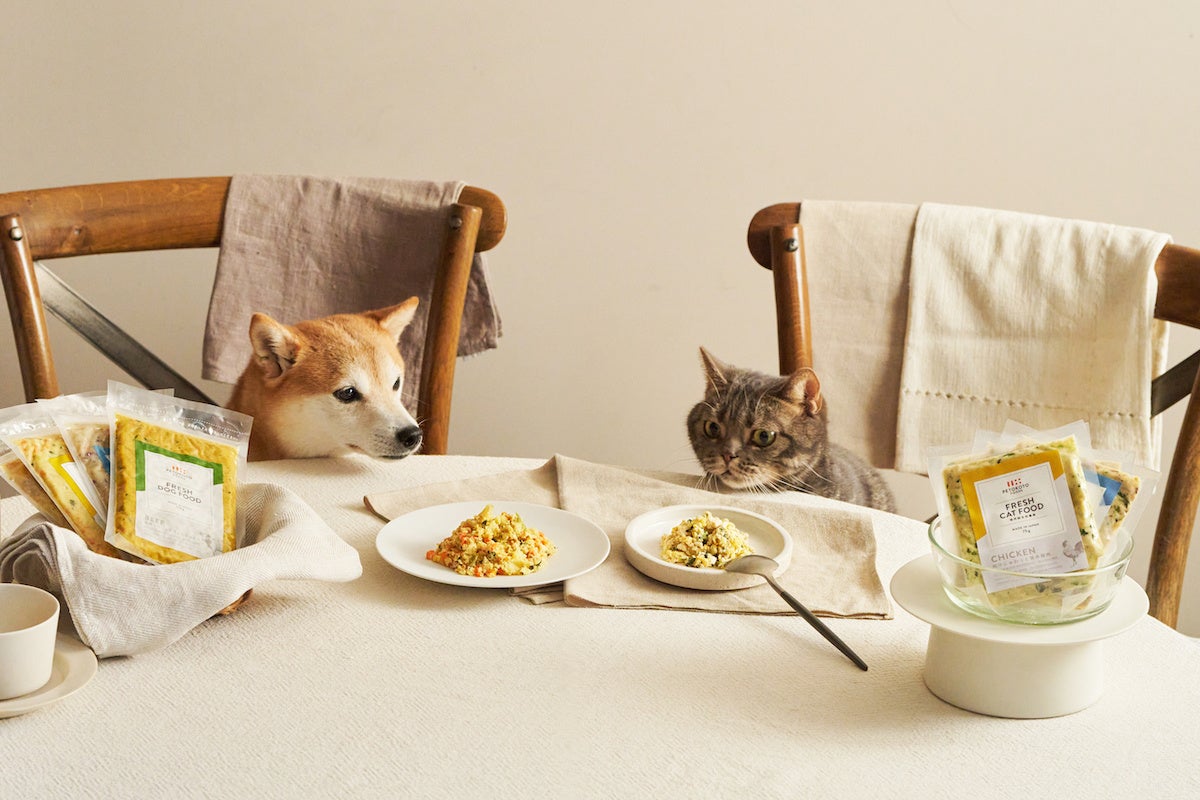 ペトコトフーズを食べる犬猫