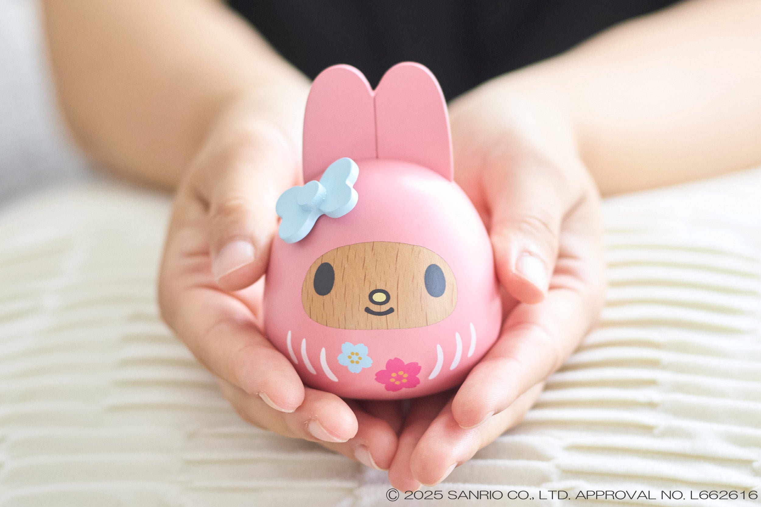 キティ だるま置物 株式会社ニチガン】ハローキティ、マイメロディ、クロミの木製