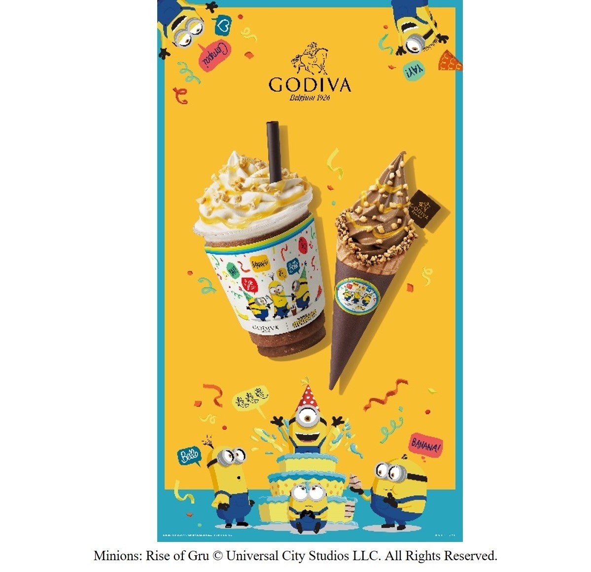 人気キャラクターミニオンとのコラボレーションゴディバ ミニオン限定スリーブ ステッカー ゴディバ ミニオン 限定グッズ付きも ショコリキサー チョコバナナ ソフトクリーム チョコバナナ 新登場 ゴディバ ジャパン株式会社のプレスリリース 人気キャラクターミニオンとのコラボレーションゴディバ ミニオン限定スリーブ ステッカー ゴディバ ミニオン 限定グッズ付きも ショコリキサー チョコバナナ ソフトクリーム チョコバナナ 新登場 ゴディバ ジャパン株式会社のプレスリリース