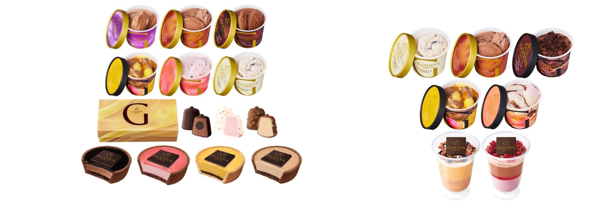 ゴディバのチョコレート“そのもの”をしめるカップアイスクリームの詰め合わせ28個セット G-28 ゴディバのチョコレート\u201cそのもの\u201dをしめるカップアイスクリームの