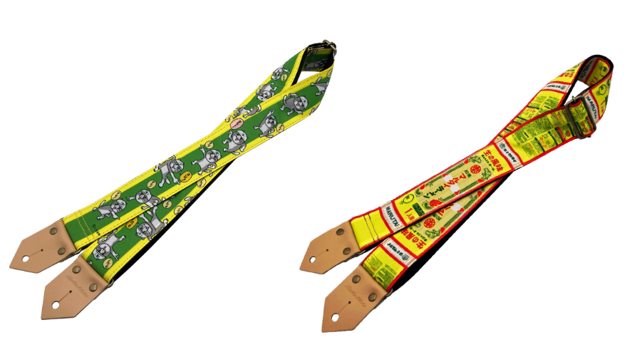 左：仕事猫まみれストラップ　右：マルタイストラップ