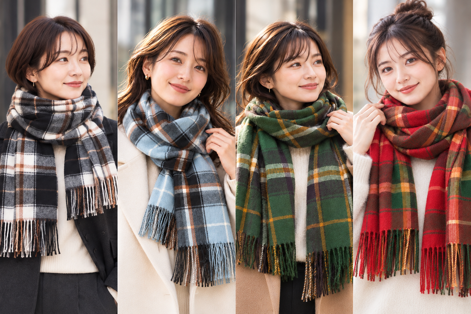 【 ココロを贈る 名入れギフトOkulu 】「カシミヤタッチストール」に秋冬を彩る新色4色が登場！ふんわり柔らかな大判ストールで、毎日の装いに彩りを