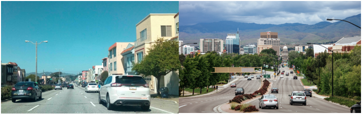 画像：米国シリコンバレー（GPS信号が安定し、自動運転実証が先行している環境）