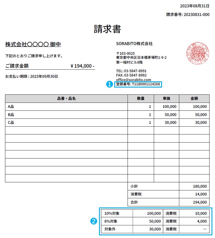 インボイス制度対応及び「適格請求書発行事業者」登録番号のお知らせ インボイス制度対応及び「適格請求書発行事業者」登録番号のお知らせ