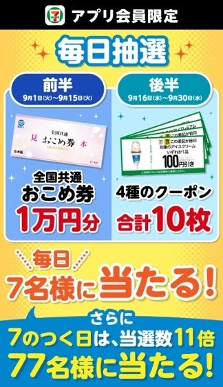 セブン‐イレブンアプリ毎日抽選