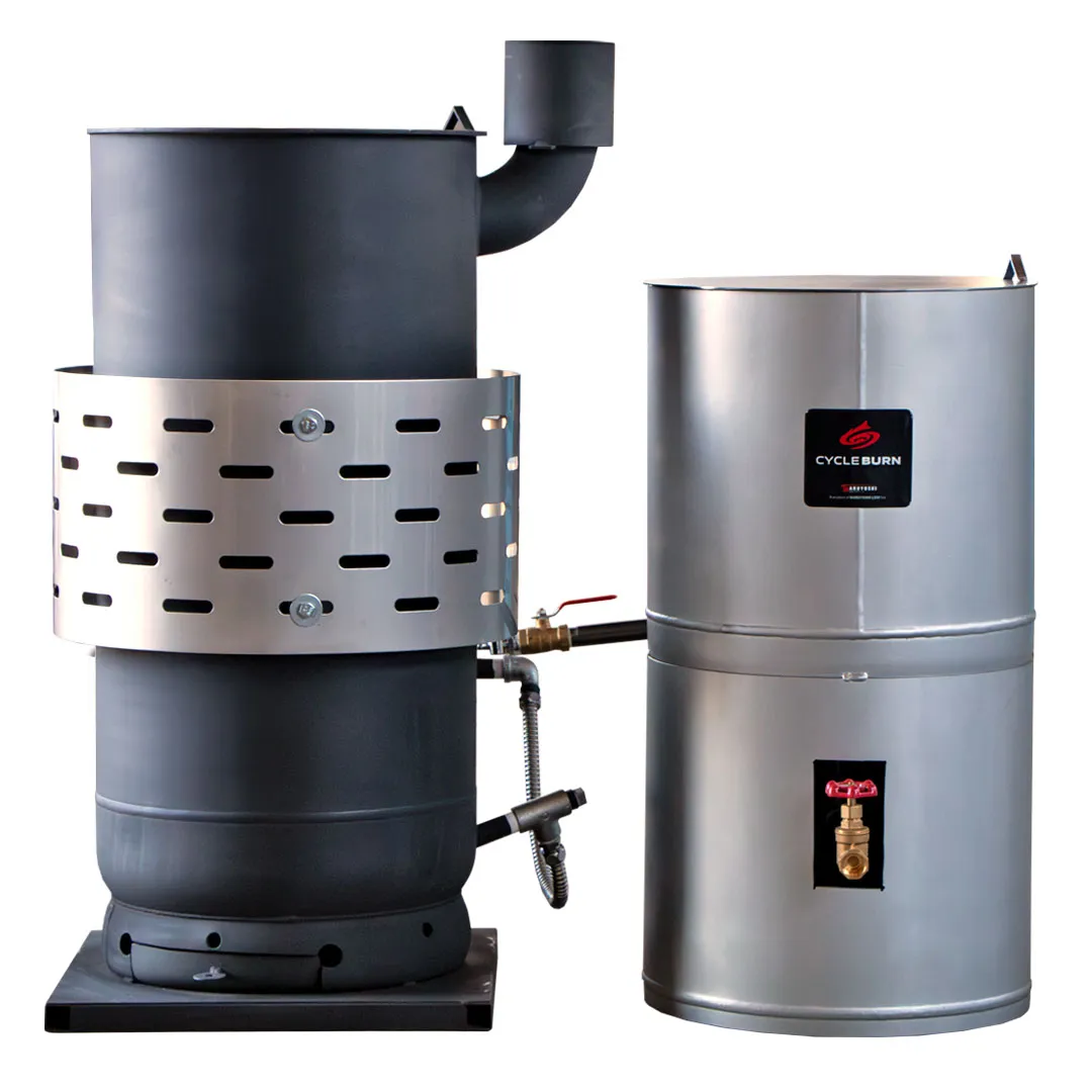 musiking　廃油ストーブ 工場の暖房費削減】廃油を燃料に変える廃油ストーブ『CYCLE BURN』11月
