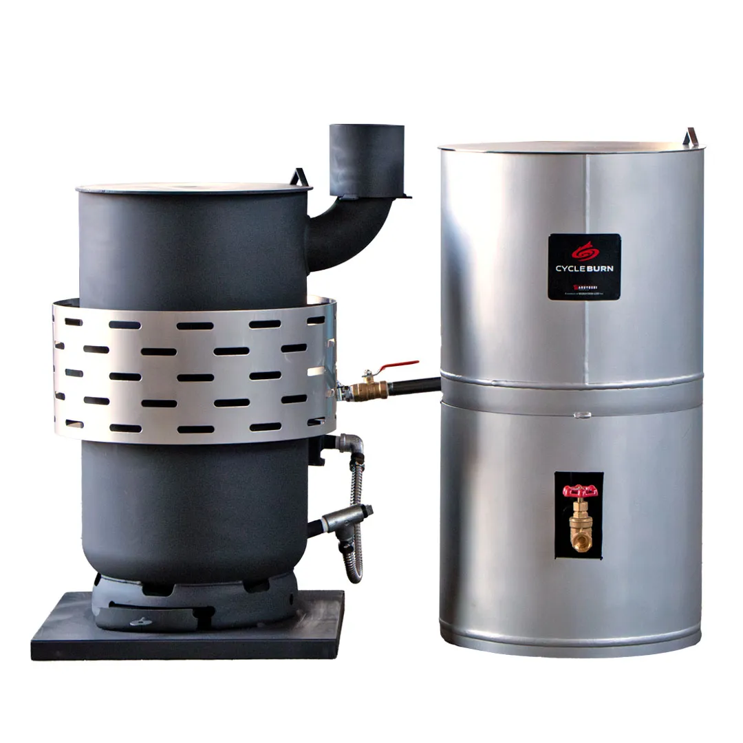 musiking　廃油ストーブ 工場の暖房費削減】廃油を燃料に変える廃油ストーブ『CYCLE BURN』11月
