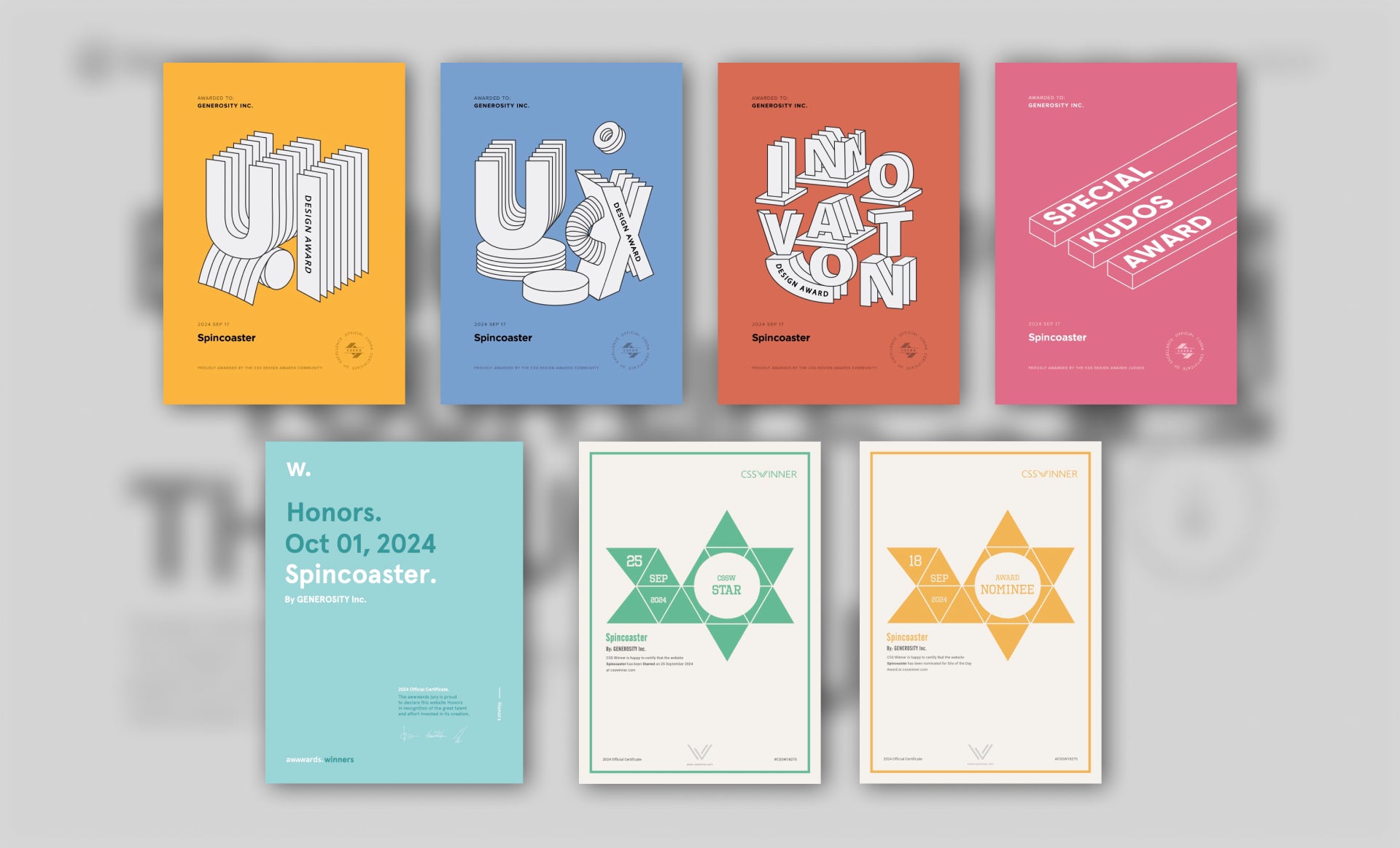 GENEROSITY、世界的なWEBアワード『CSS Design Award』『Awwwards』『CSS Winner Award』におい ...