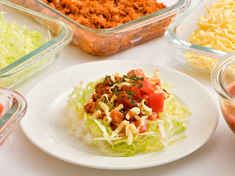 大豆ミートのタコライス