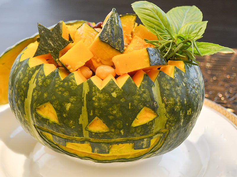 ランチバイキング　限定　カボチャと豆のサラダ