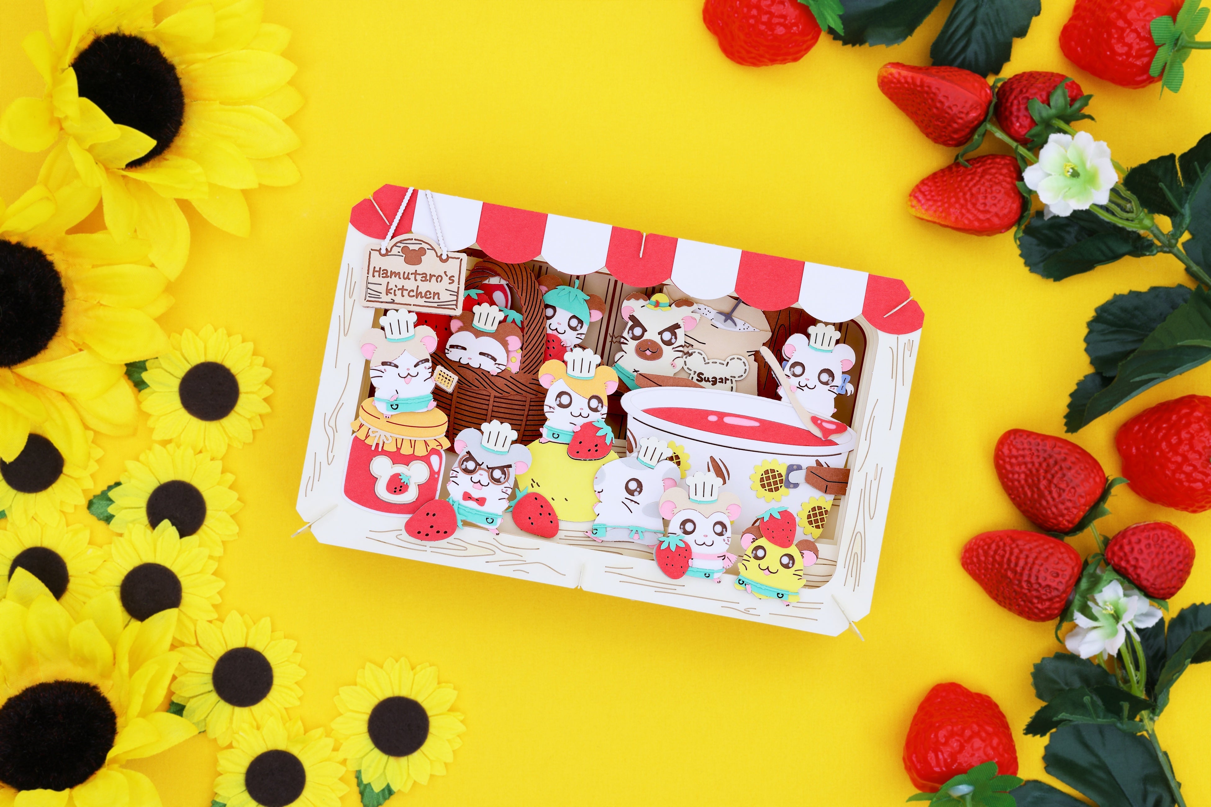 ハムちゃんずがジャム作り！描き起こしイラストで立体アートに