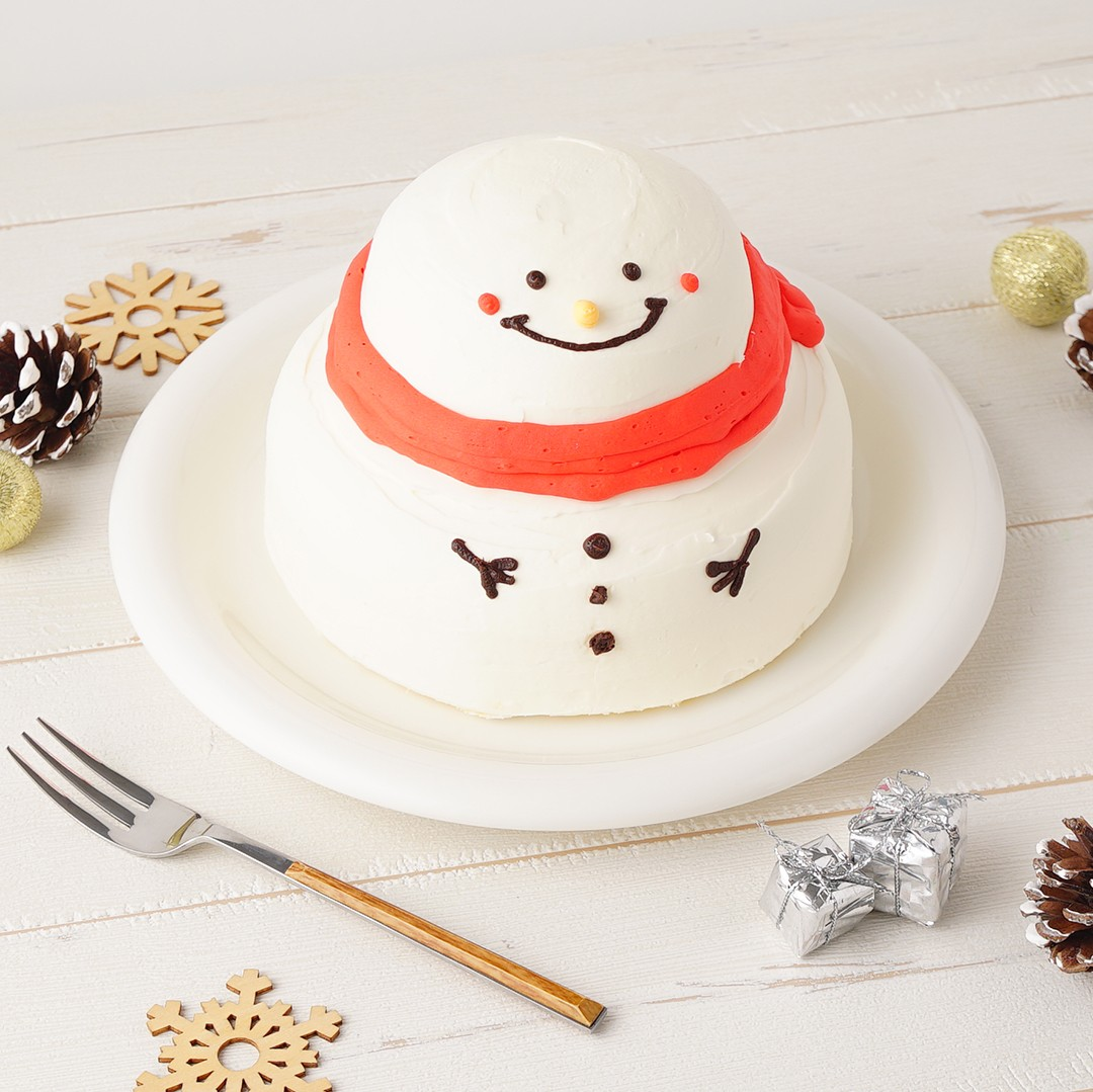 雪だるまはツリーと一緒だから寂しくないクリスマスケーキ