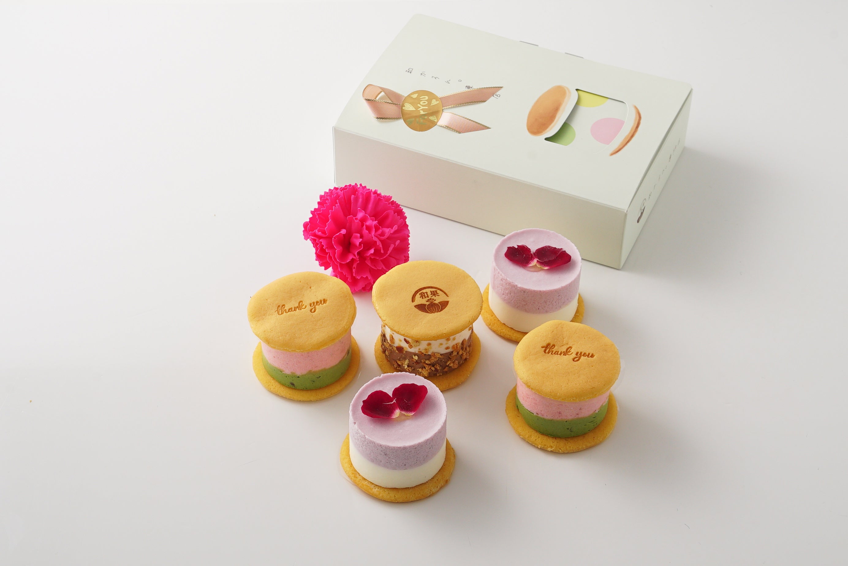 No.212◆ エディブルフラワーのスイーツセット ◆　ミニチュアスイーツ No.212◇ エディブルフラワーのスイーツセット ◇ ミニチュア