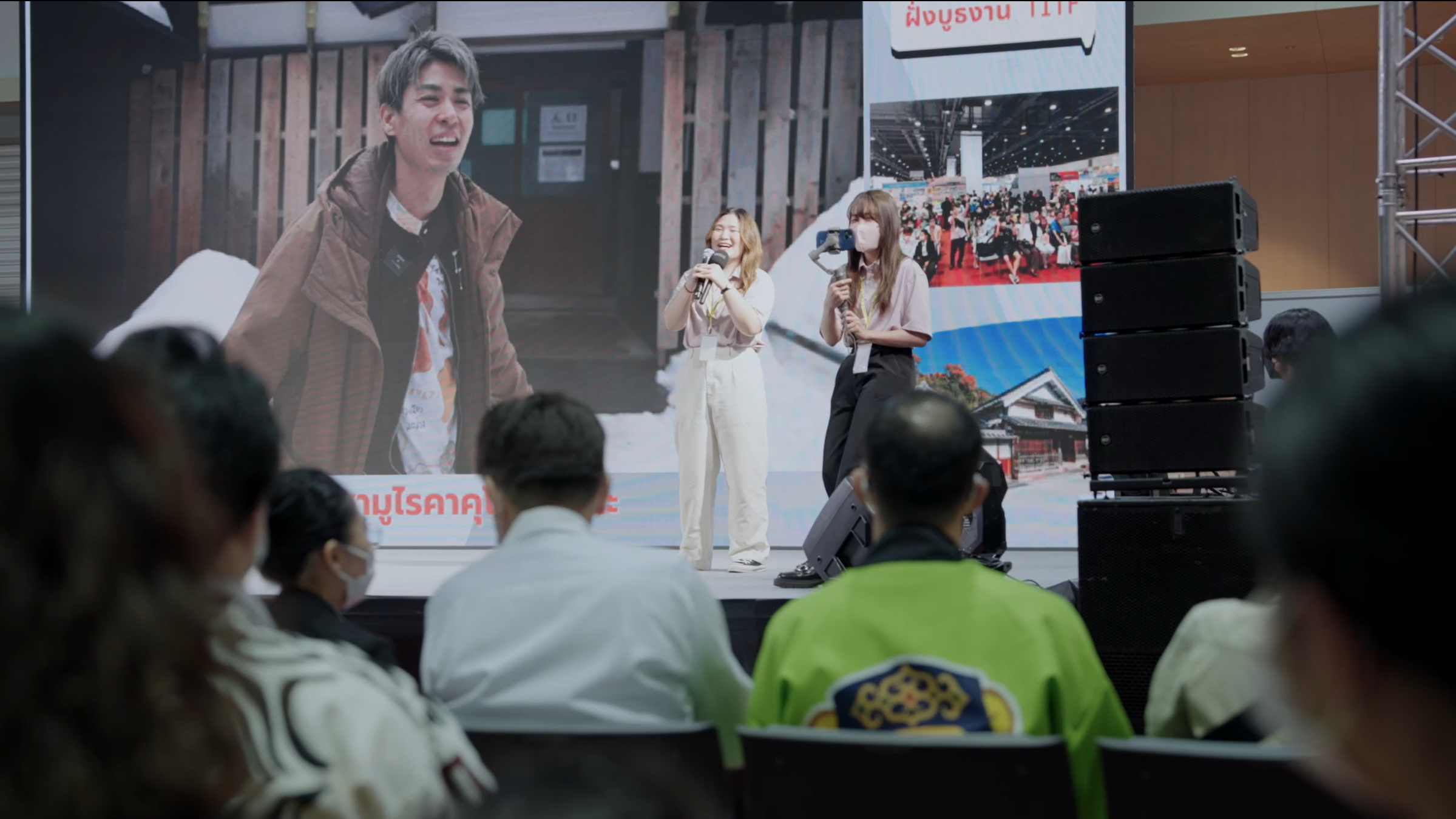 タイ国際旅行フェア「TITF」のメインステージと秋田を繋ぎ、パブリックビューイングを実施。様々な施設を巡りながら、秋田とタイの来場者との交流を楽しんだ。