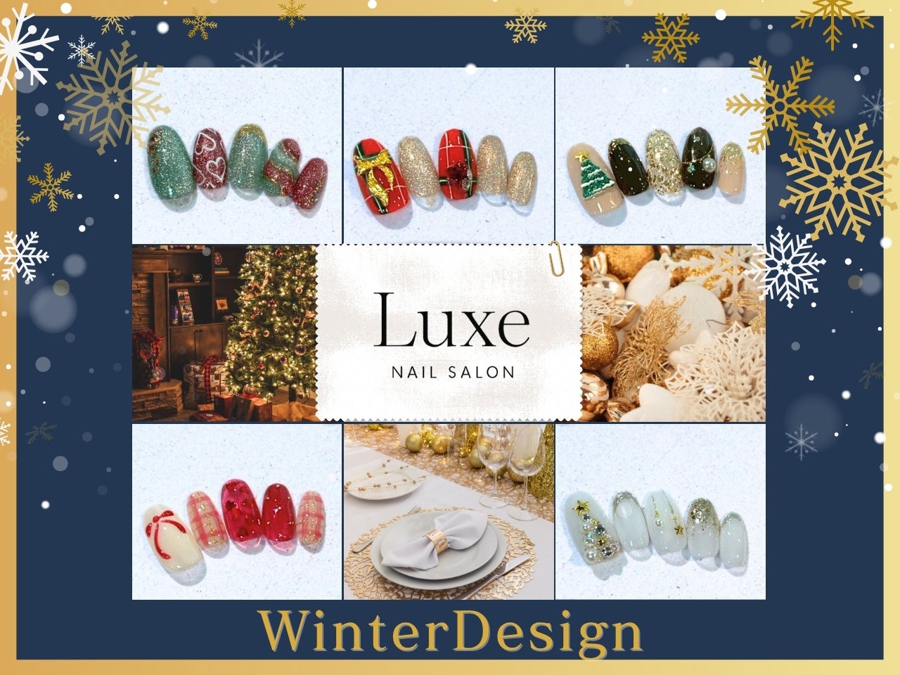 冬の指先に“ときめき”を！ネイルサロンLuxe千葉店が2025年冬デザイン7種を発表