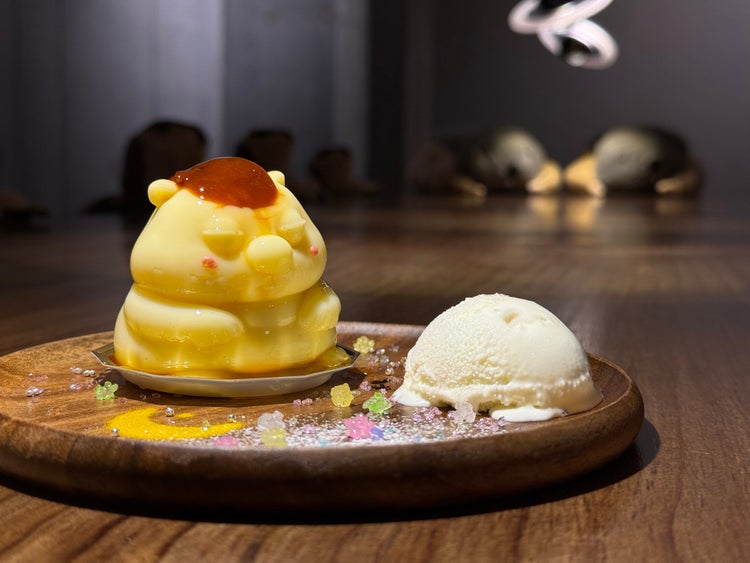 マーモットの形をした、マモカフェのまもちプリン