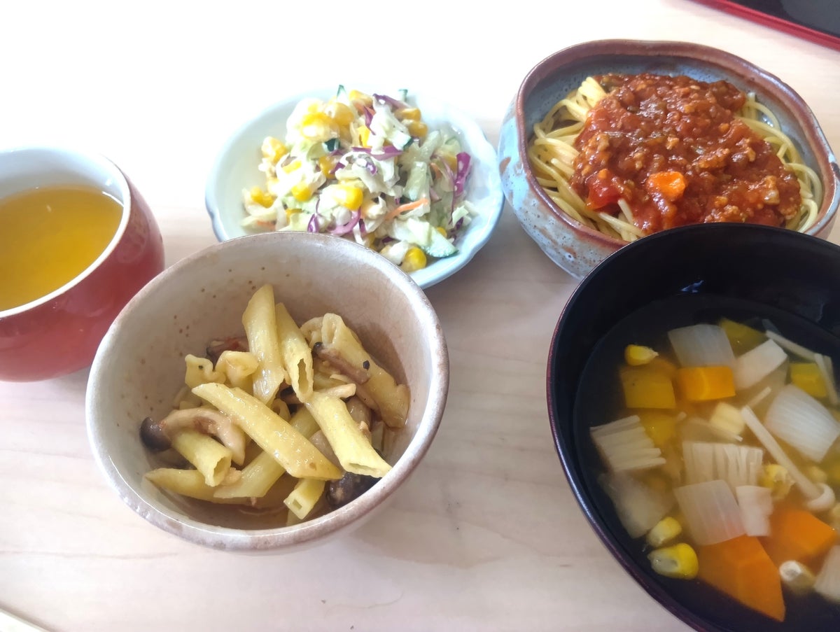 ▲提供した当社製造商品を使って作られた食事(一例)