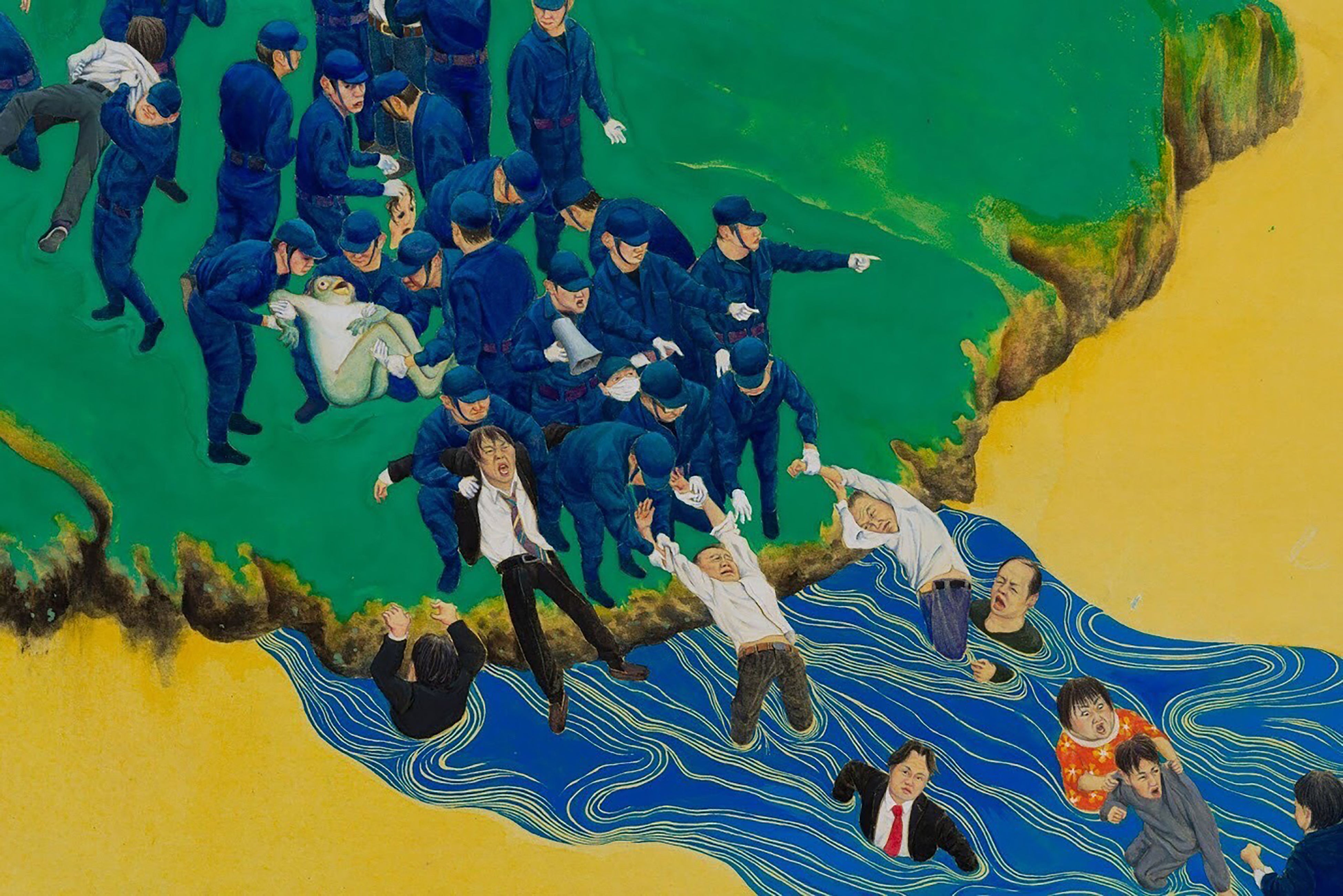 現代の風潮を独自の視点で奇々怪々に描き出す画家・因幡都頼