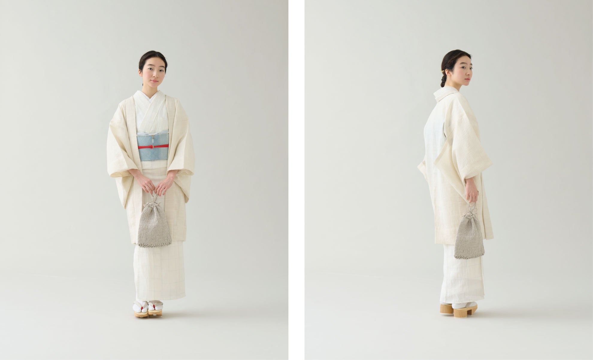 夏名古屋帯　白黒縞　きものやまと　THE YARD THE YARD