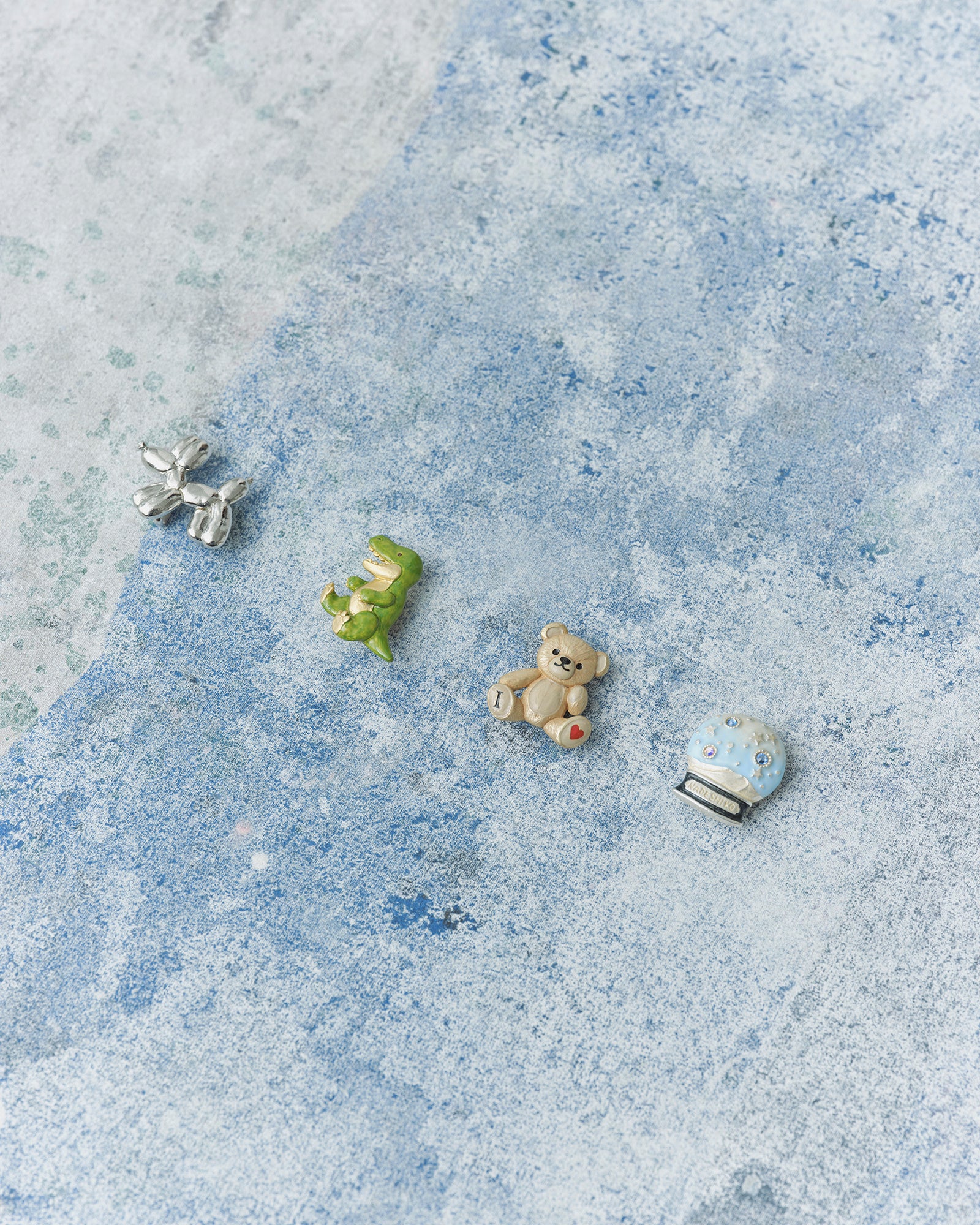 帯留　バルーンドッグ／きょうりゅう／テディベア／スノードーム　5,500円（税込）～